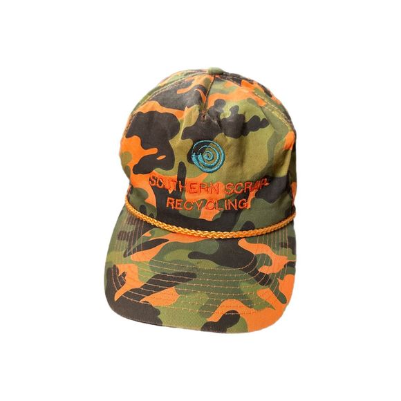 Vintage Southern Scrap Recycling Duck Camo Hat - Picture 1 of 6